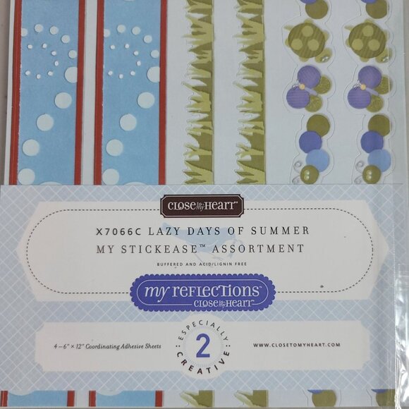 Close to My Heart Reflections Stickease X7066C Lazy Days of Summer Turtles NEW - Picture 2 of 8